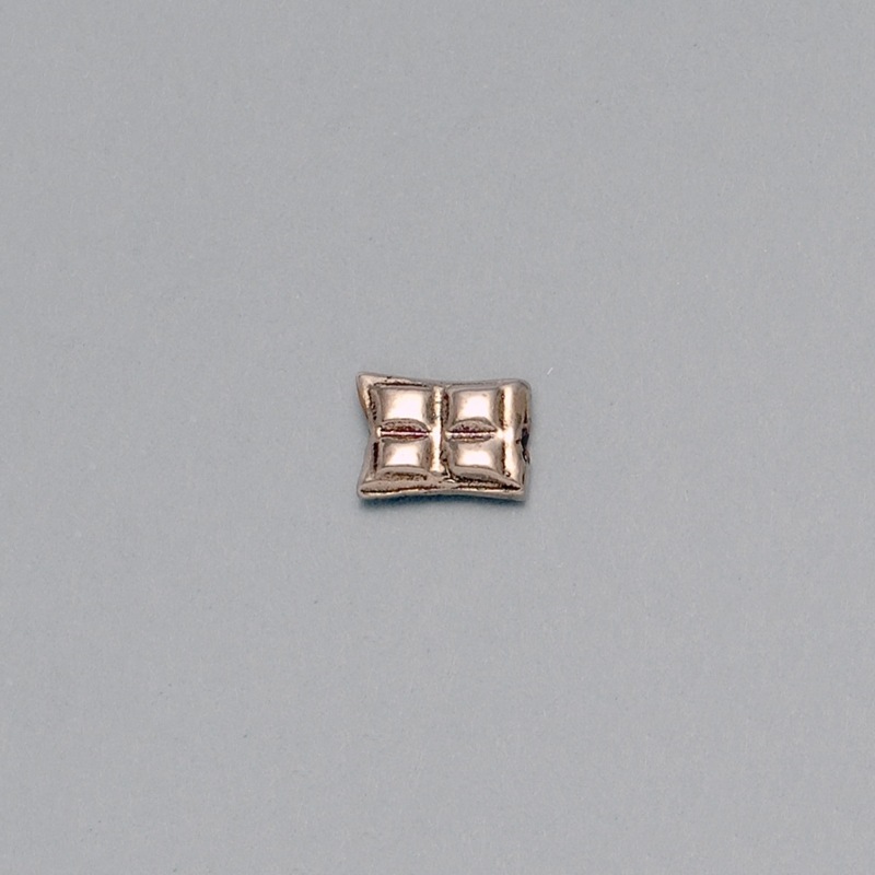 [114730000] Metal bead 7,5x10mm. Hole Ø 1mm