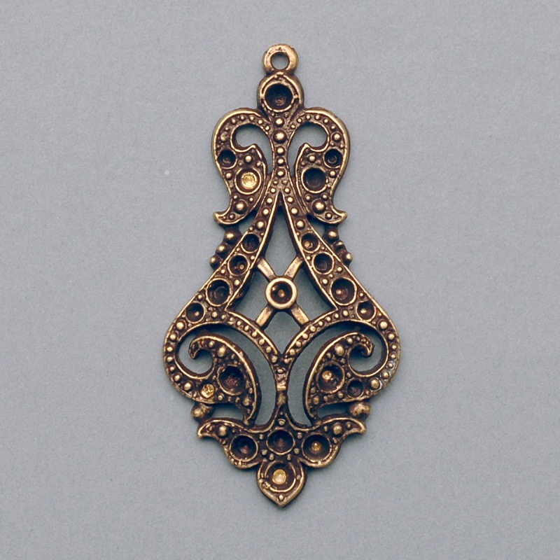 [112510000] Support filigree 50x25mm avec 21 cavités pour strass