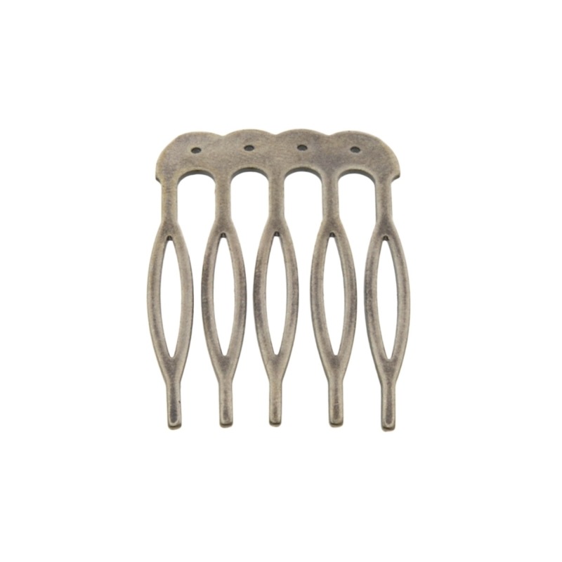 [810380500] Peineta metálica perforada 26x39mm (5 púas)