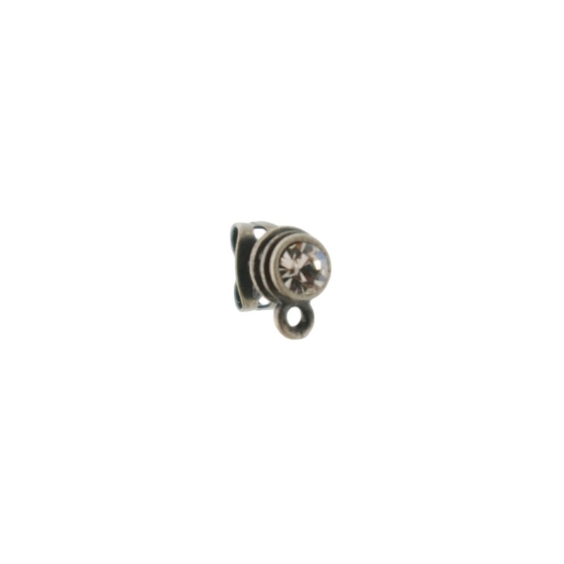 [917240000] Round ear stud Ø 6mm to PP28 strass with loop