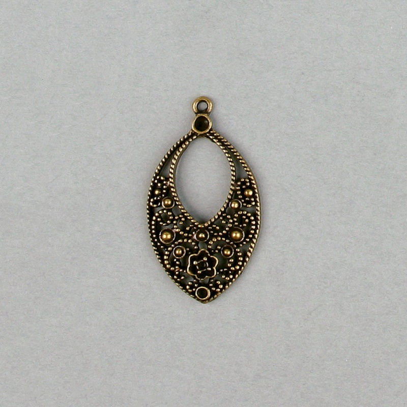 [119740000] Support filigree 44x25mm avec 13 cavités pour strass