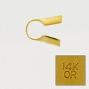 Embout rond ouvert. Int_riur Ø 4mm. Avec 14K OR" grav_."
