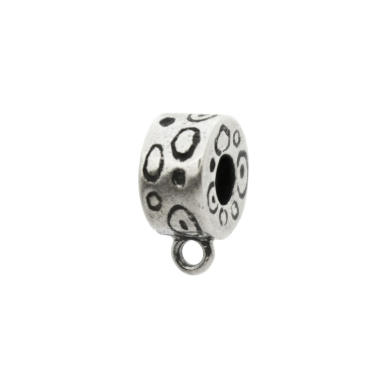 Intercalaire 13x7mm avec anneau. Trou Ø 3mm.