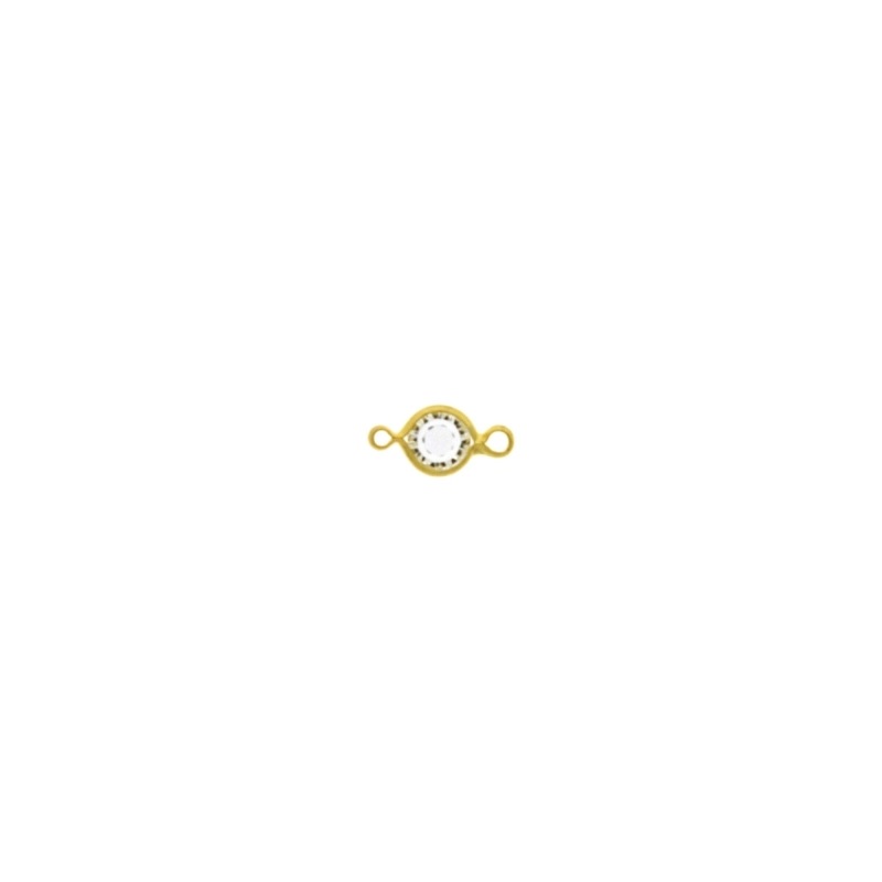 Round strass spacer Ø 4mm crystal colour