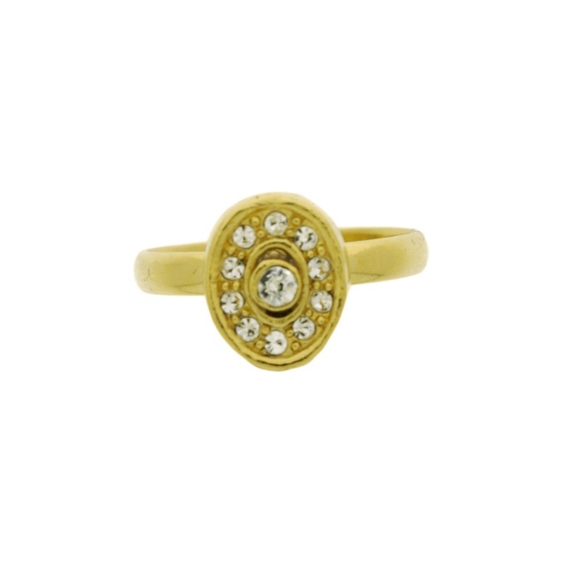 [117820600] Bague réglable avec ornement 9X11mm avec 11 strass PP9/PP11