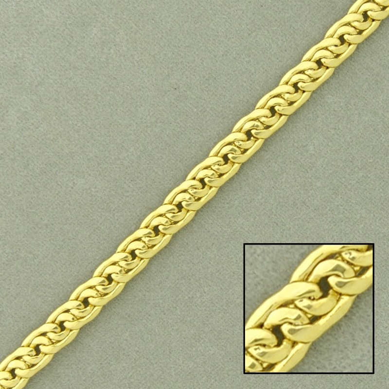 Cadena de latón plana ancho 4,2mm