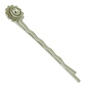Pince pour cheveux 55x2mm avec ornamente Ø11,5mm avec strass SS22