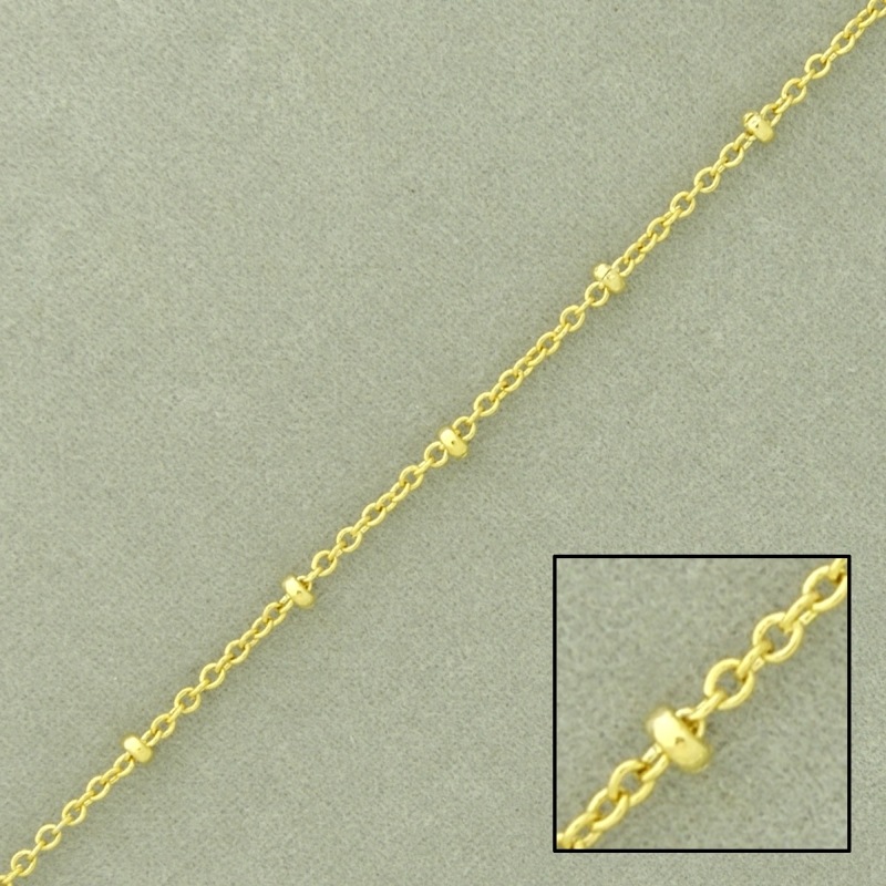 Cadena de latón ancho 0,8mm. Bola Ø1,9mm.