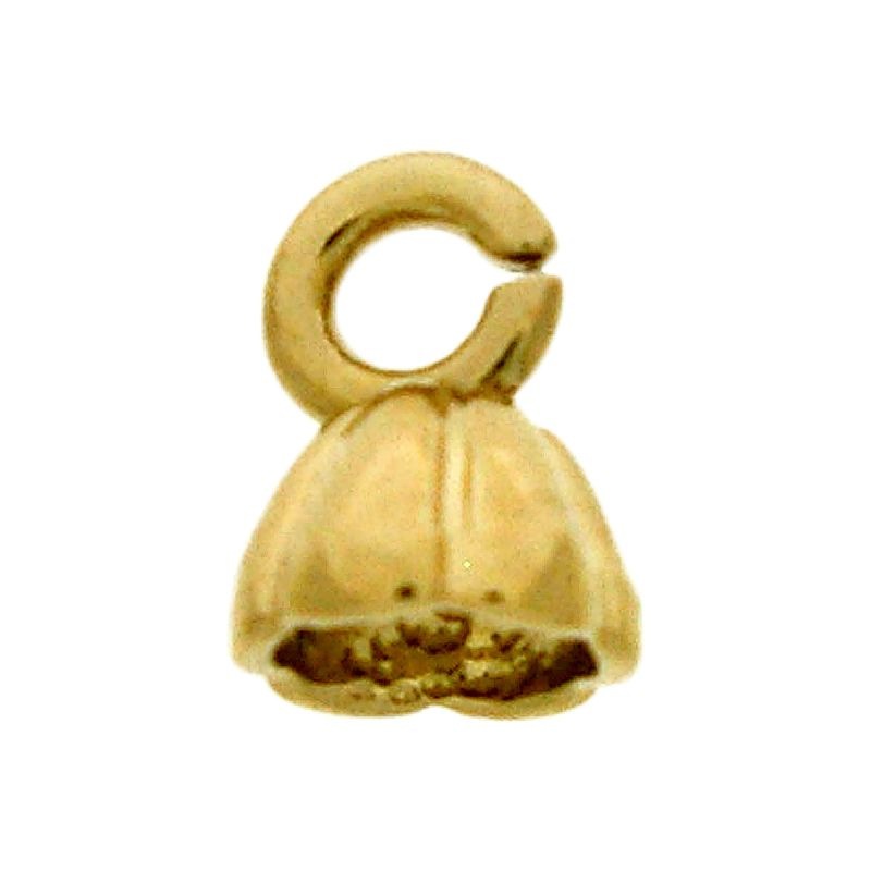 [114010000] Embout rond avec anneau. Pour des perles de Ø 5mm.