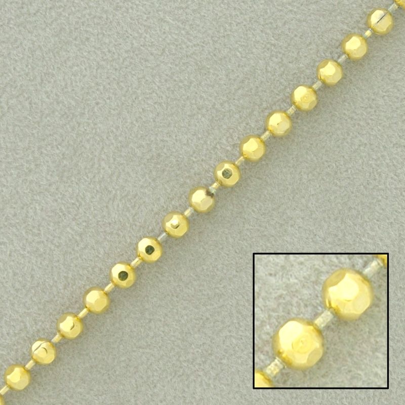[920330000] Chaîne de boules facettes en laiton largeur Ø 3,2mm