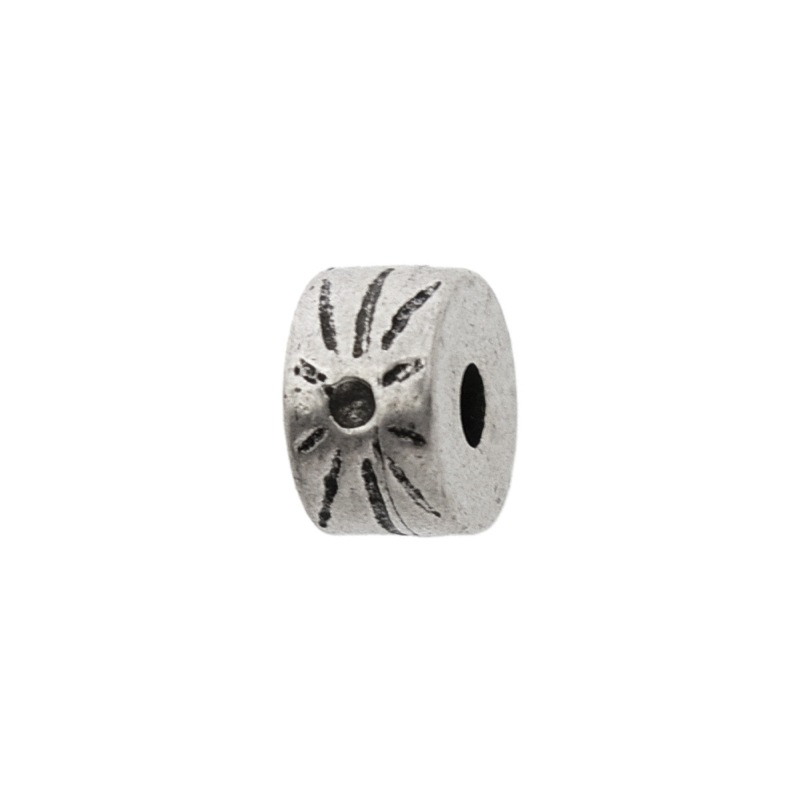 [126340300] Metal bead 12x7mm. Hole Ø 3mm
