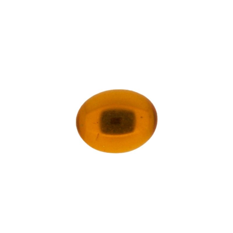 [750090400] Stone oval cabochon 6x8mm flat base topaz colour