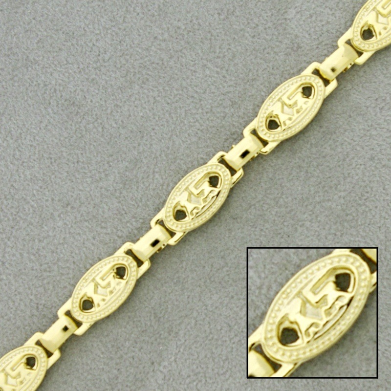 [921480000] Chaîne en laiton symbole égyptien largeur 7,4mm