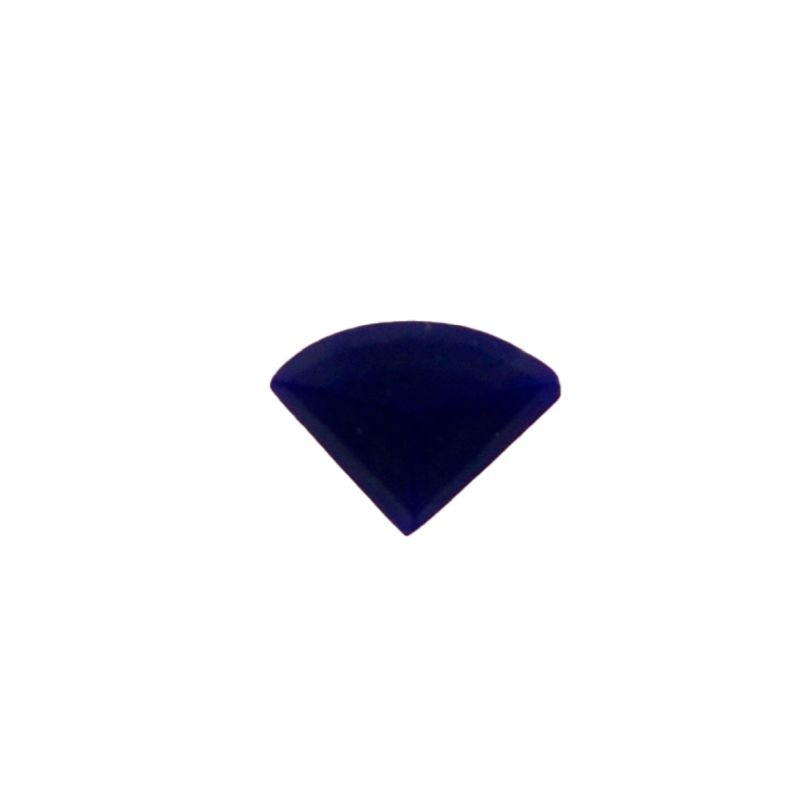 [750700300] Stone cabochon fan shape 8x11mm flat base lapis lazuli colour