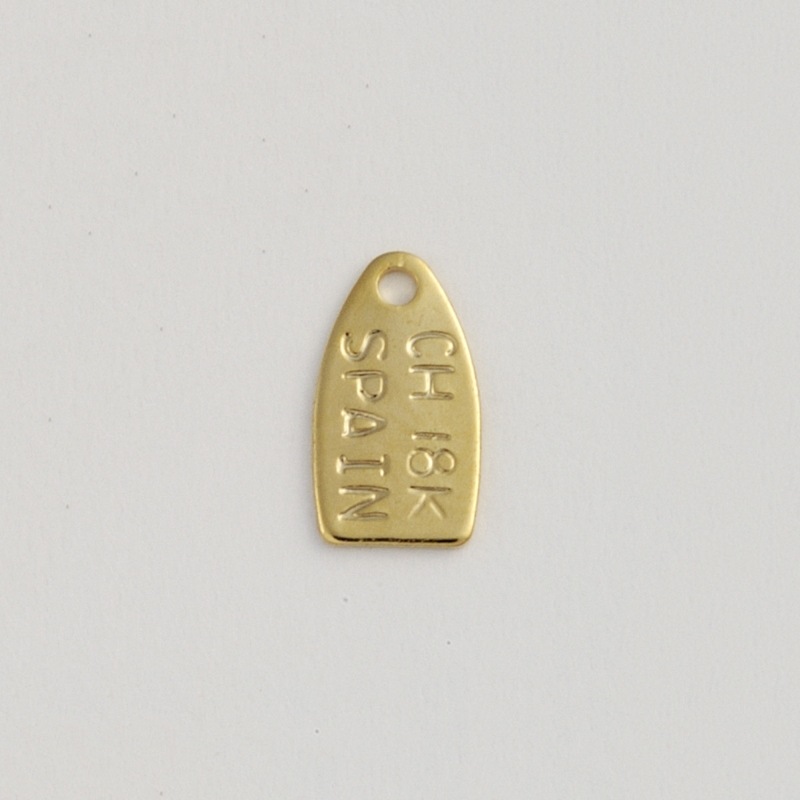 [117990000] Plaque engraved CH 18K SPAIN" 11x6mm"
