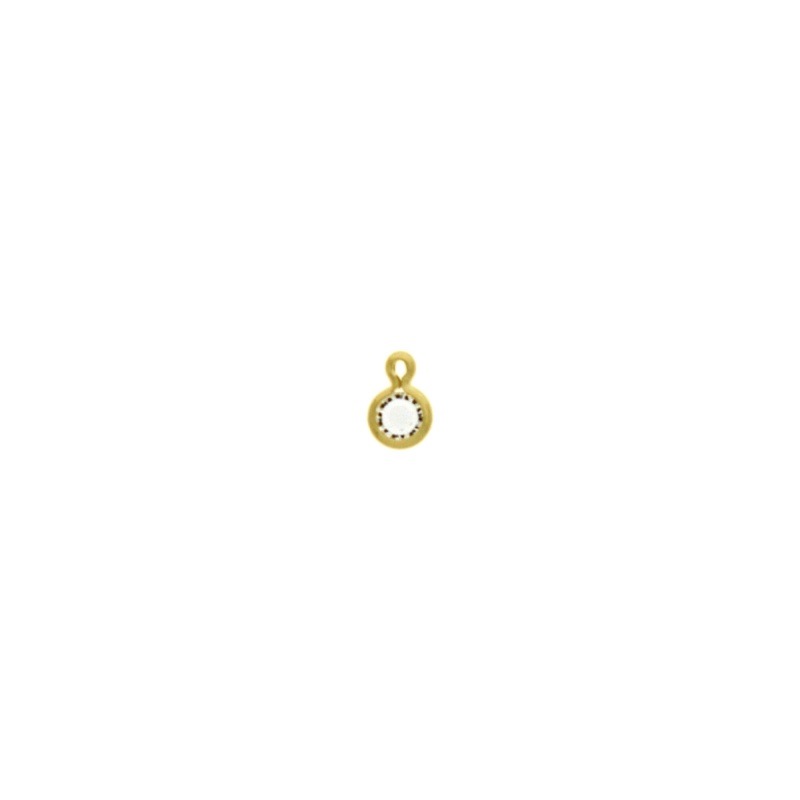 [124040600] Round strass setting Ø4mm with ring. Cristal colour.