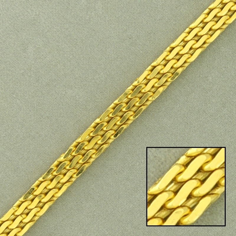 Cadena de latón plana ancho 5,8mm