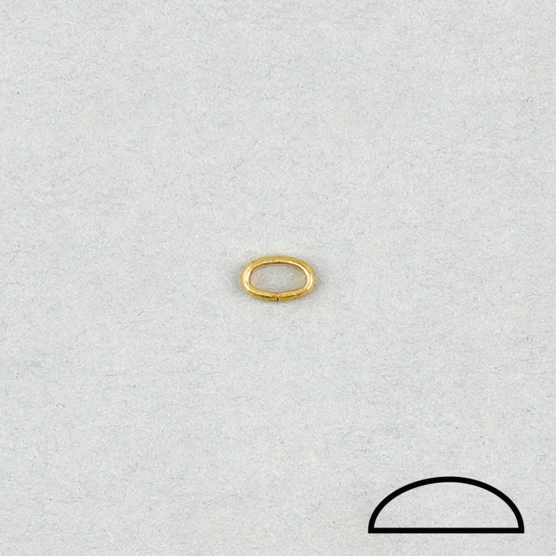[320200000] Anilla ovalada 6x3,7xØ 1,2mm abierta. Hilo de 1/2 caña.