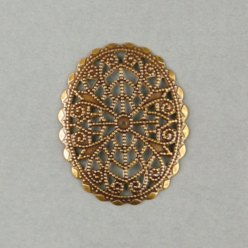 [115460000] Pendentif filigree ovale 45x36mm