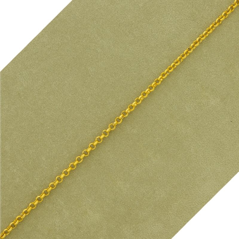 [524300000] Chaîne en laiton belcher largeur 1,5mm. Maillons soudés pour une meilleure résistance.