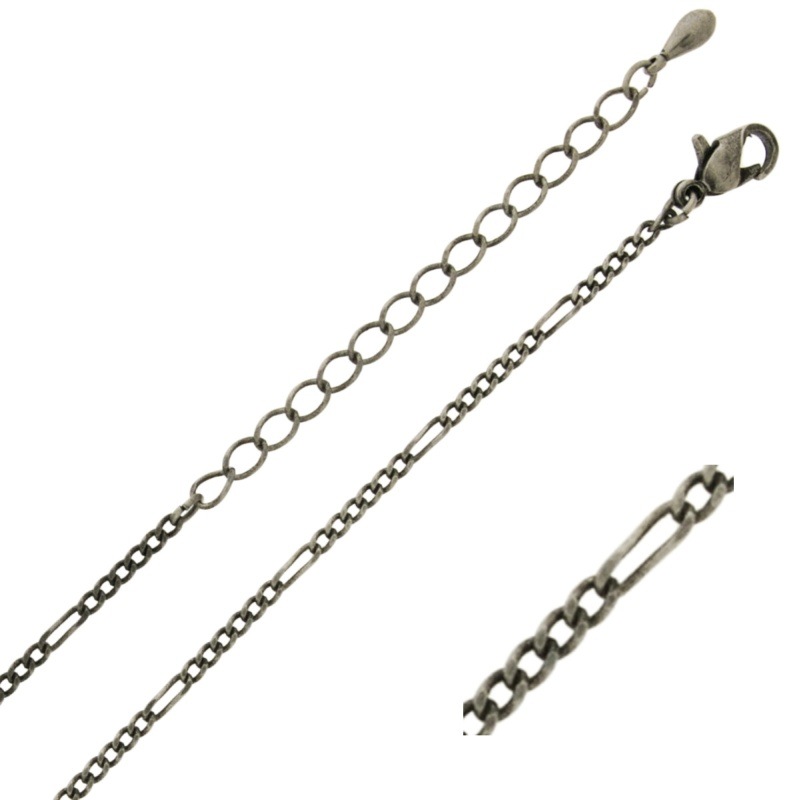 Choker necklace 47 cms adjustable. Brass chain width 1,9mm.