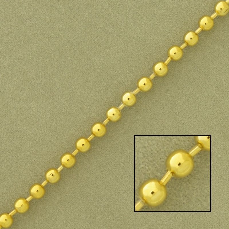 [527200000] Chaîne à billes en laiton largeur Ø 3,2mm