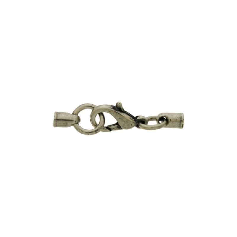 [912122500] Juego cierre mosquetón 12mm + 2 terminales para cordón de Ø 2,5mm