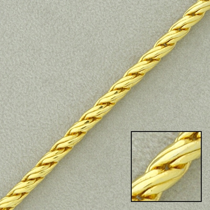 Rope brass chain width 3,9mm