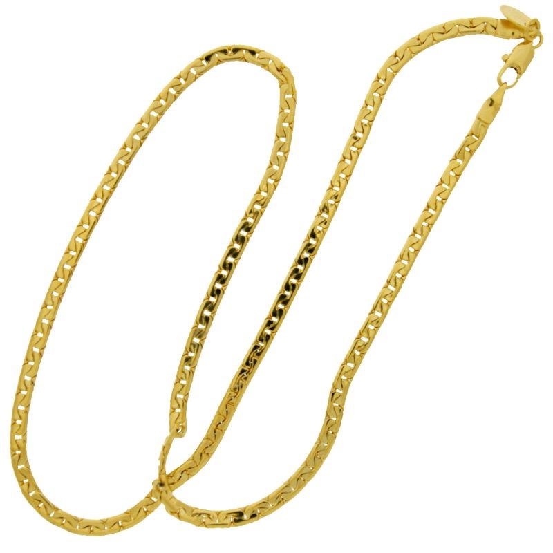 Ras-du-cou 44cms en laiton largeur de la chaine 3,2mm