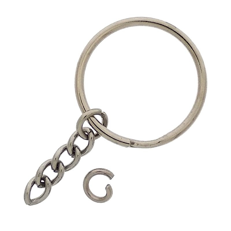 [640242800] Anilla de llavero exterior Ø 28mm con cadena y anilla