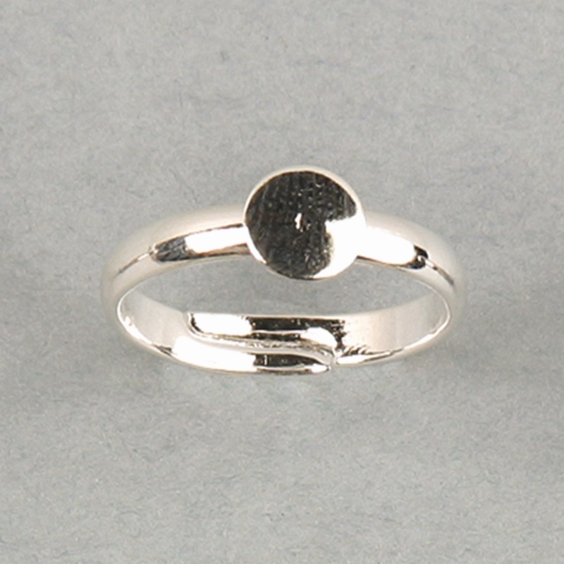 [117010000] Bague réglable avec plateau Ø 6mm nickelé