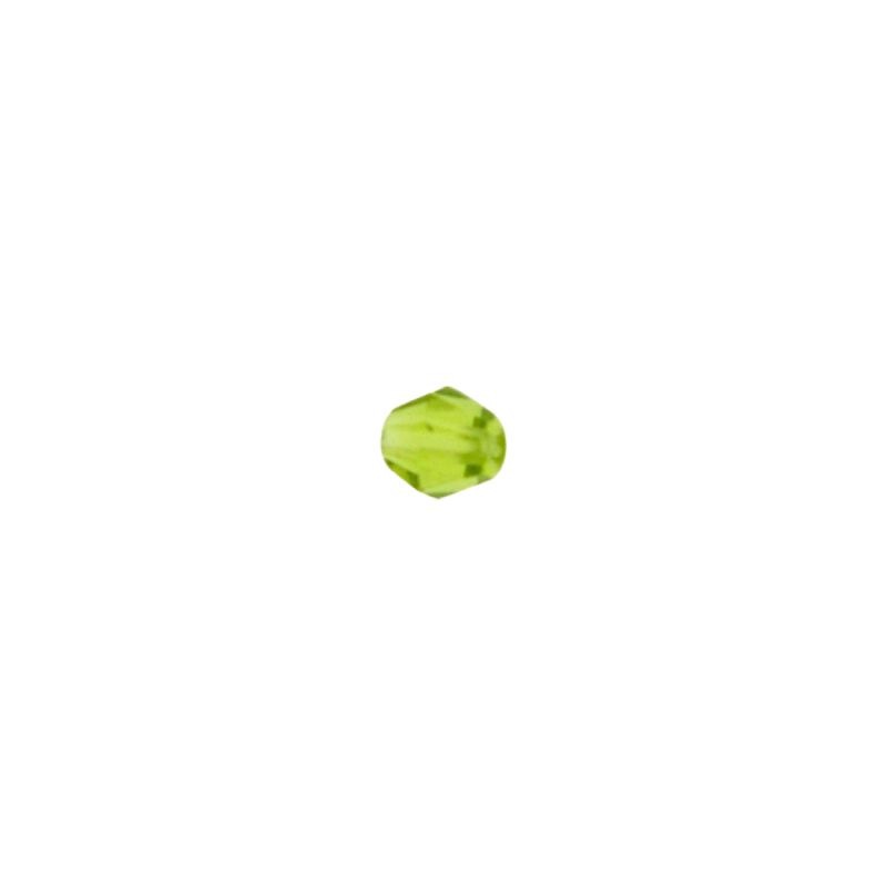 [472021800] Tupi verre à  facettes Ø5mm couleur olivine. Avec trou passant.