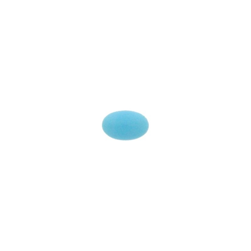 [750070100] Pierre cabochon oval 4x6mm base plate couleur turquoise