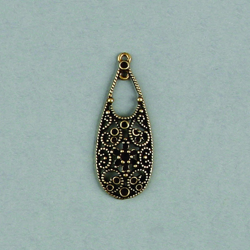 [116630000] Support filigree 52x21mm avec 17 cavités pour strass