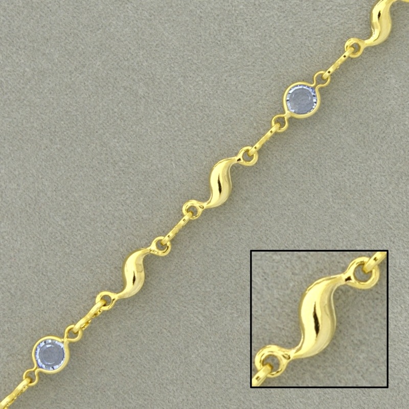 [924551300] Chaîne en laiton à  maille fantaisie largeur 4,7mm