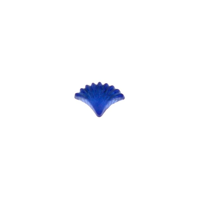 [750650300] Pierre cabochon forme coquille 7x9mm base plate couleur saphir