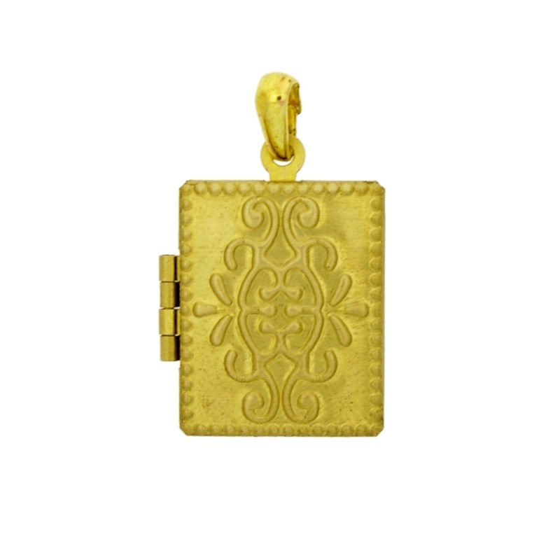 [117490000] Pendentif médaillon livre 28x18mm
