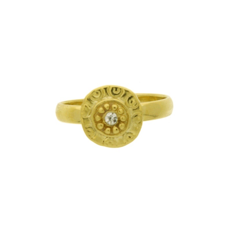 Anillo regulable con adorno Ø9mm con simil PP12