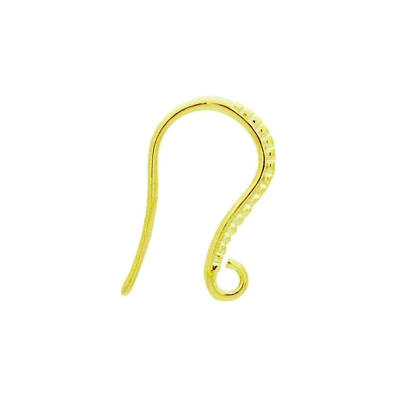 Crochet d'oreille gravé 16,8x12mm