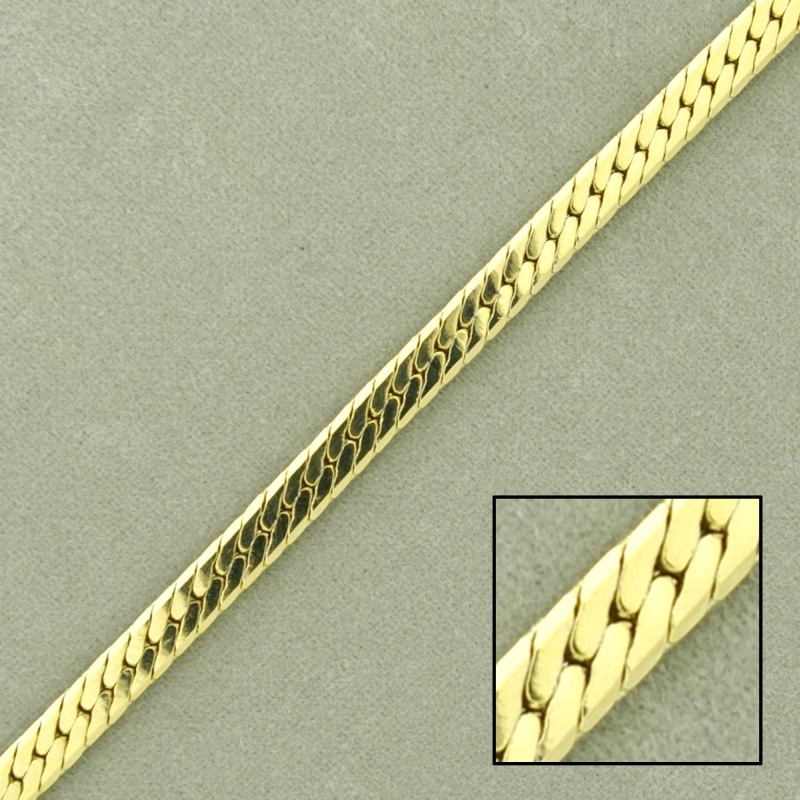 [520200000] Cadena de latón barbada laminada ancho 3,5mm