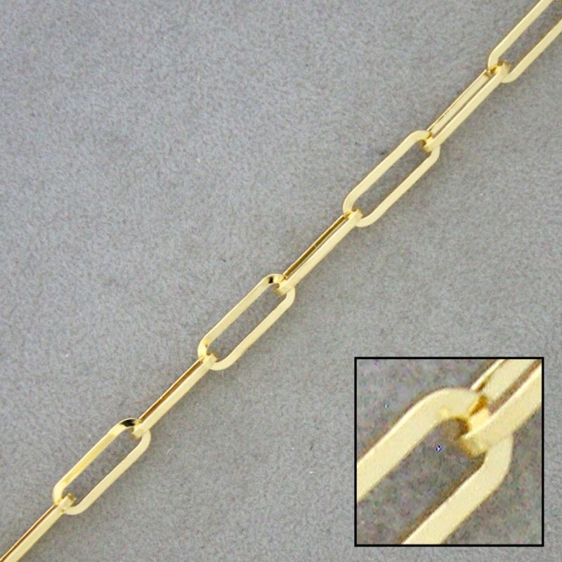 [528821200] Chaîne en laiton maille forçat largeur 3,9mm.