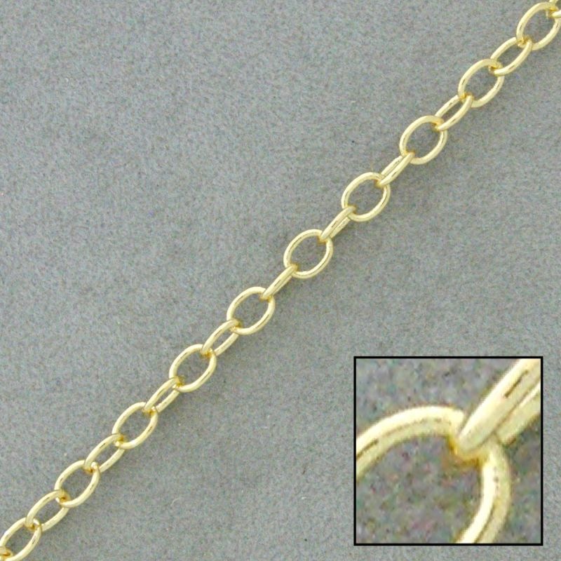 [522180000] Chaîne en laiton maille forçat soudée largeur 4,3mm