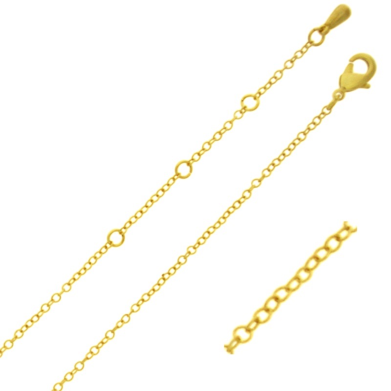 [542560000] Gargantilla longitud 47cms regulable. Cadena de latón ancho 1,6mm.
