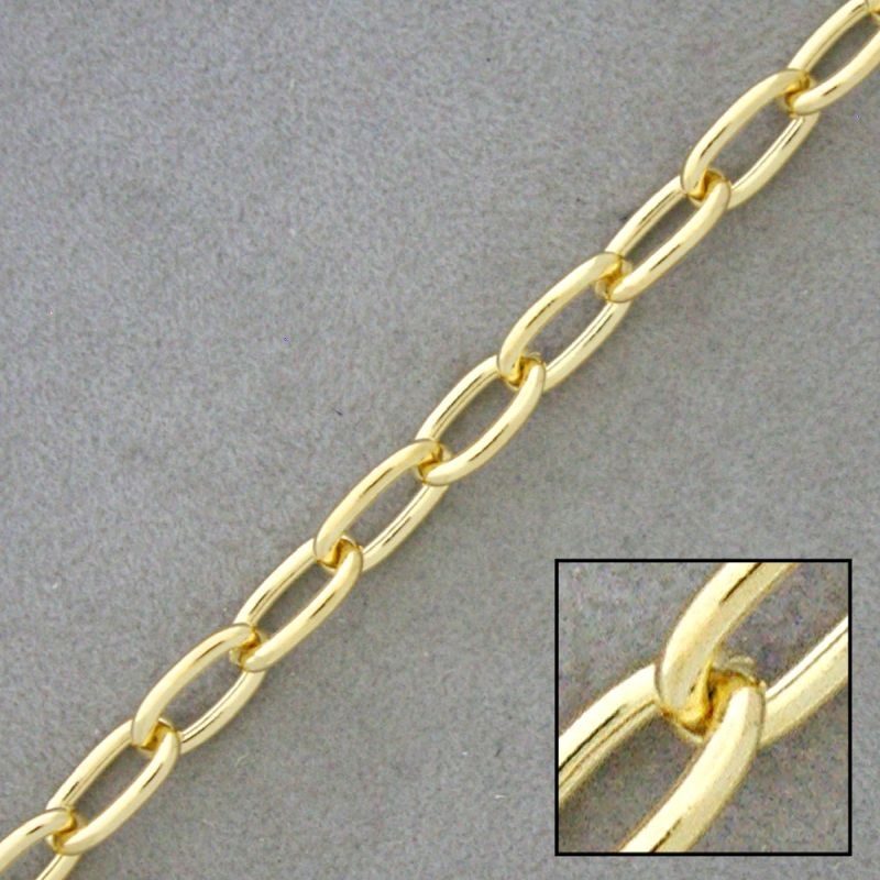 [525021500] Chaîne en laiton maille forçat largeur 6mm