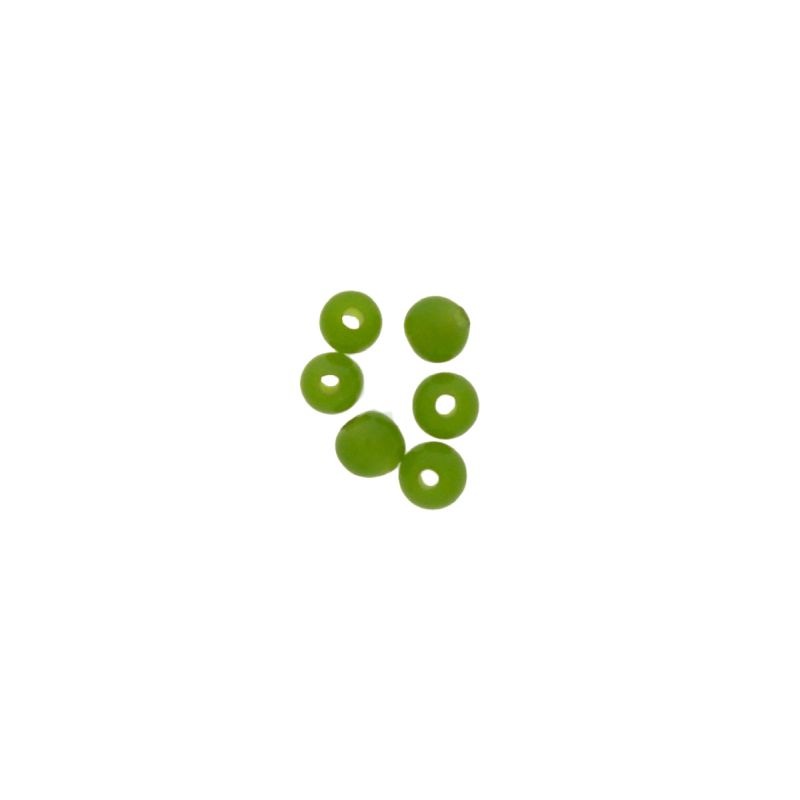 [445031800] Boule de verre Ø3mm couleur jade. Avec trou passant.