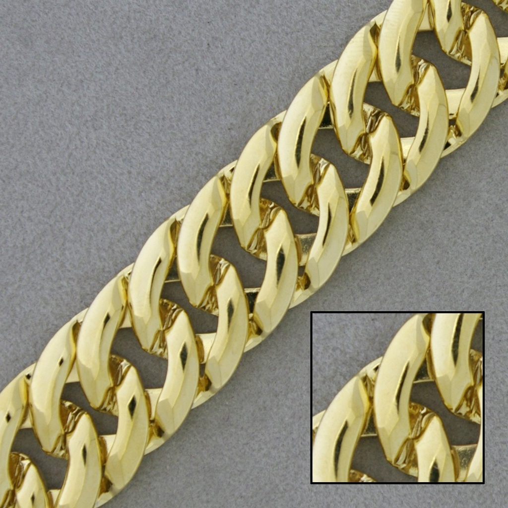 [522530000] Brass chain width 17,3mm. Brass sheet link.
