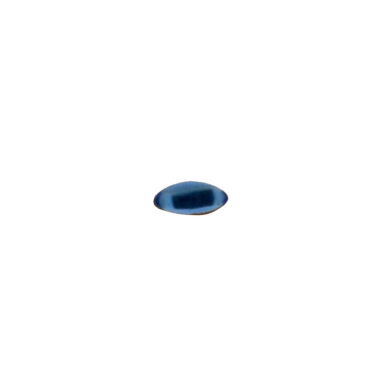 [750010300] Stone navette cabochon 3x6mm flat base sapphire colour
