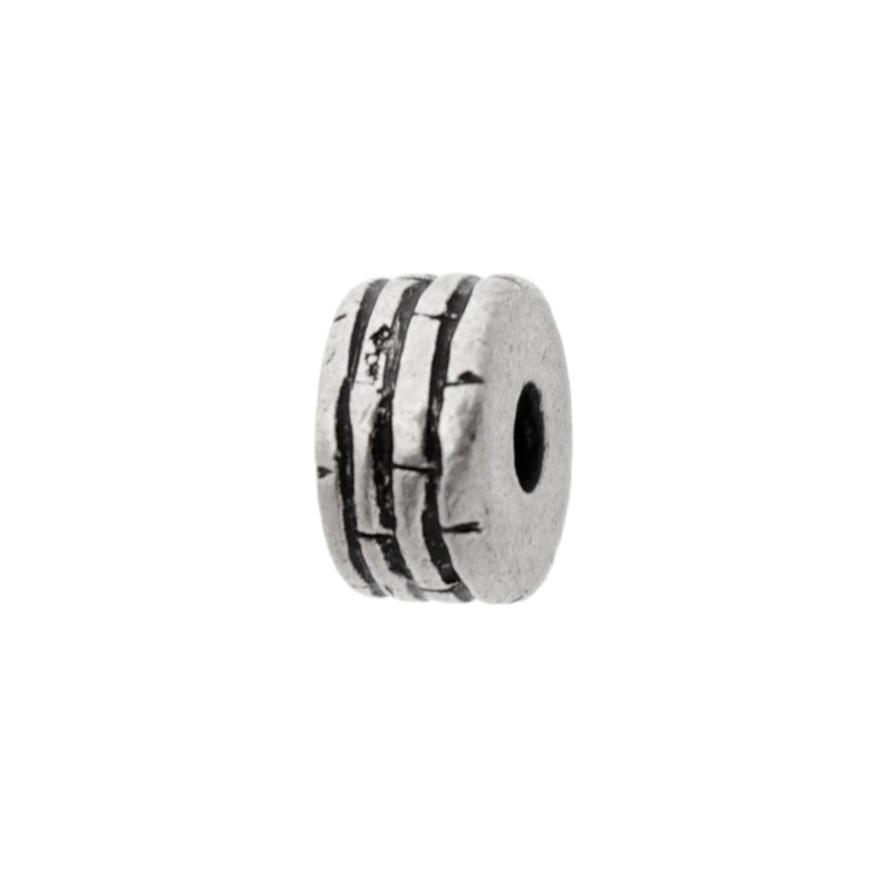 [126450300] Metal bead 11,5x6mm. Hole Ø 3mm