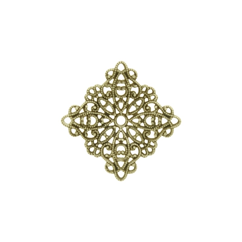 [121510000] Élément filigree carré 22x22mm