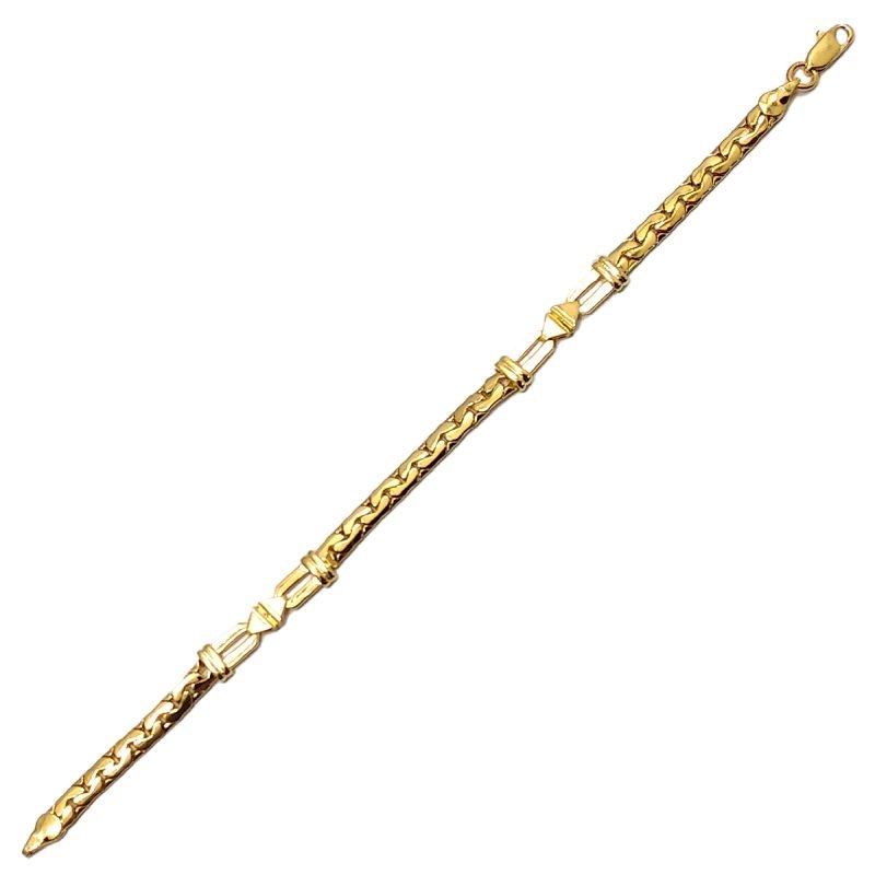 Pulsera 19,5cms latón ancho 4,4mm